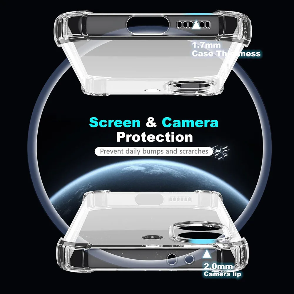 Airbag Shockproof Transparent Silicone Ultra Thin TPU Back Cover Case