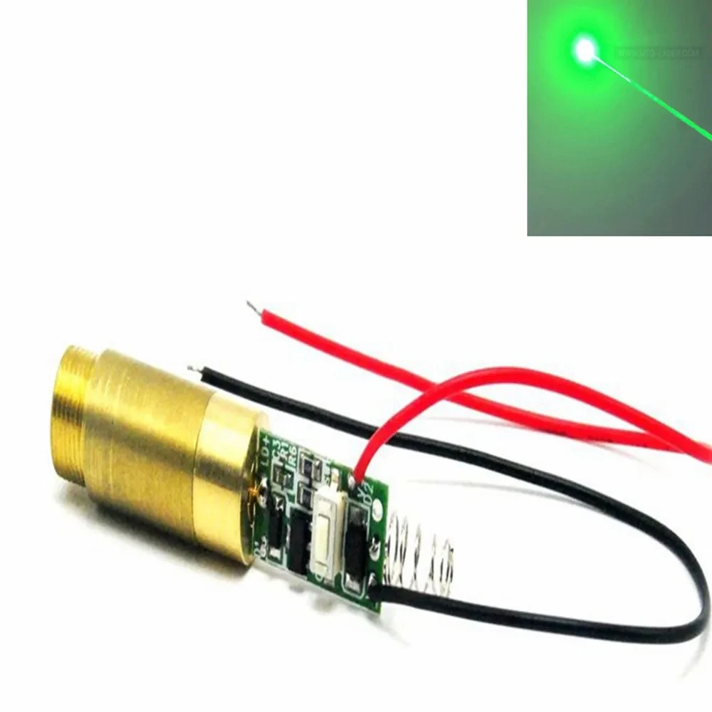 Industrial Brass 532nm 20mw/30mw/50mw/80mw/200mw Green Laser Diode Dot Module W/ Driver Board Out