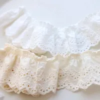 ⁦دانتيل تطريز DIY مكشكش – حافة تنورة أنيقة للخياطة والديكور ✨🧵.⁩ - الصورة ⁦3⁩