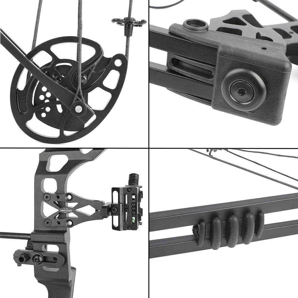 Adjustable Archery Compound Bow Set with 12 Carbon Arrows