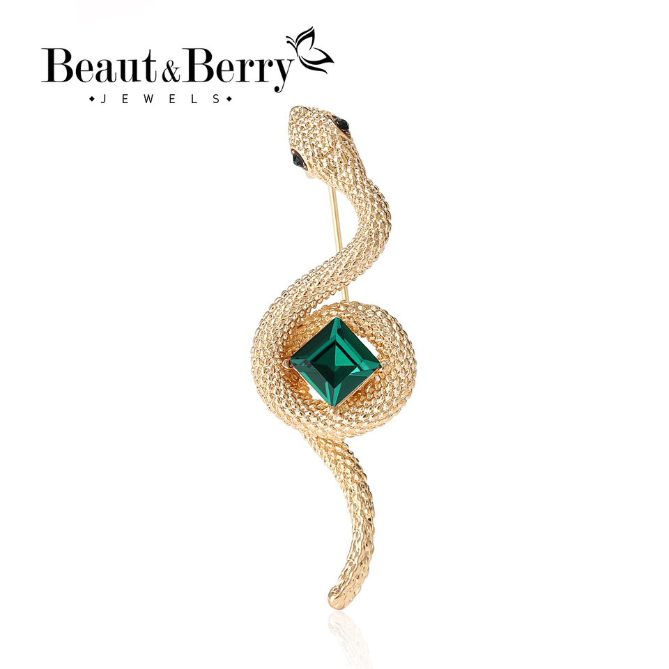 Beautiful Crystal Snake Brooches for Women Unisex Animal Pins Multi-color Available Casual Party Accessories Gifts