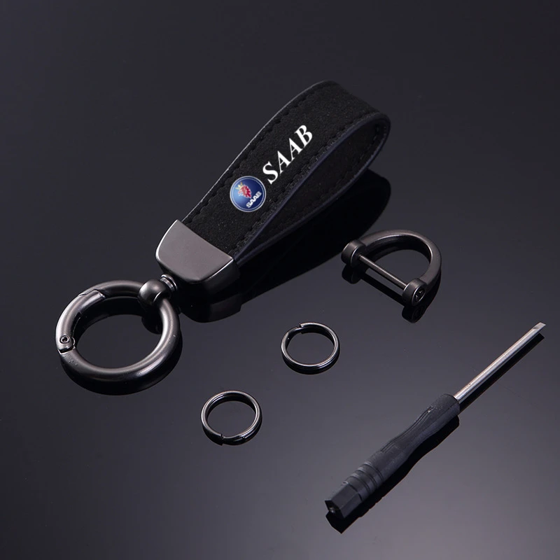 자동차 키 체인 링 금속 가죽 키 체인, 절묘한 분실 방지 범용 키 링, Saab 93 95 Saab 9-3 9-5 900 9000