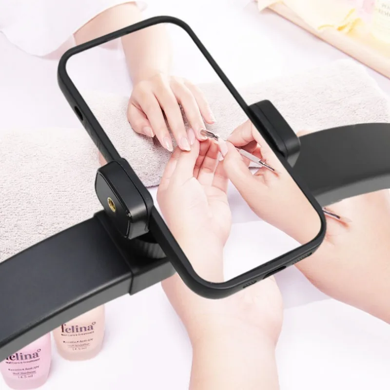 하프 문 네일 테이블 램프, 접이식 LED 초승달 모양 매니큐어, 데스크탑 조명 아치, 미용실 필 조명