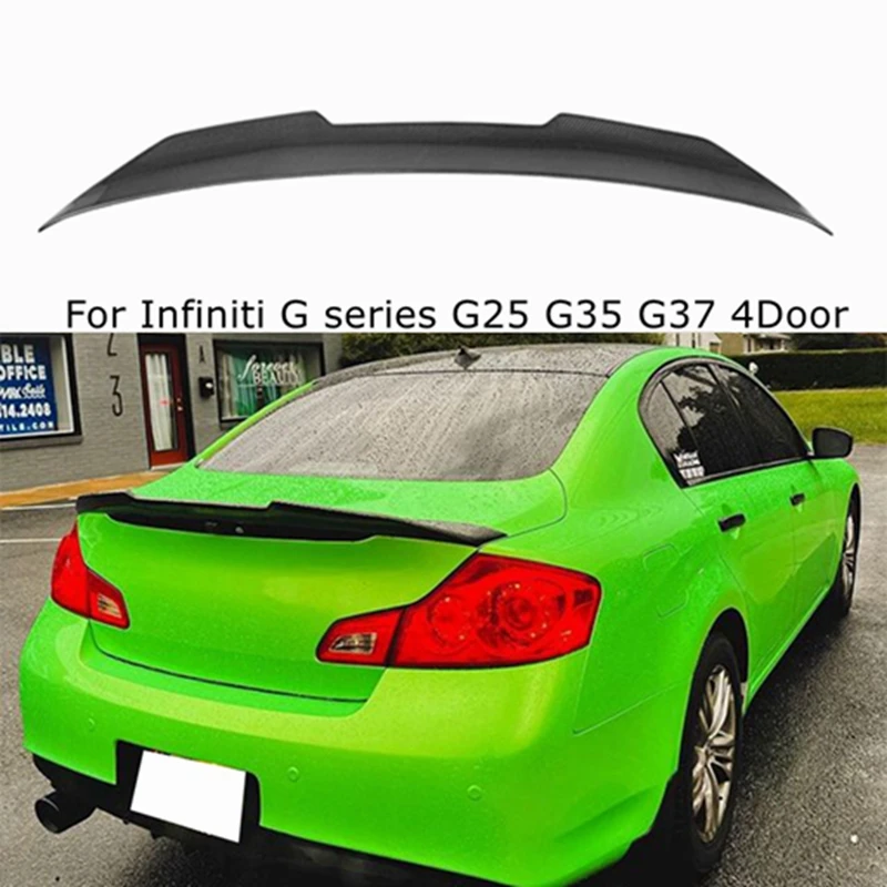 For Infiniti G Series G35 G37 4Door Sedan Carbon Fiber Rear Spoiler