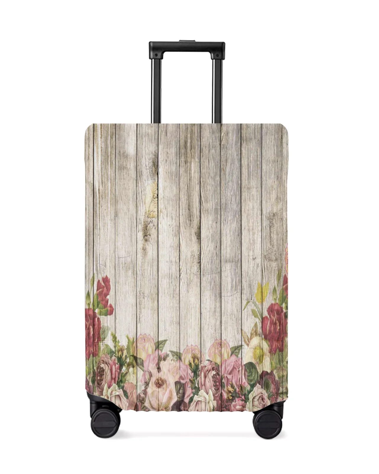 wood-grain-flower-retro-travel-luggage-protective-cover-for-travel-accessories-suitcase-elastic-dust-case-protect-sleeve