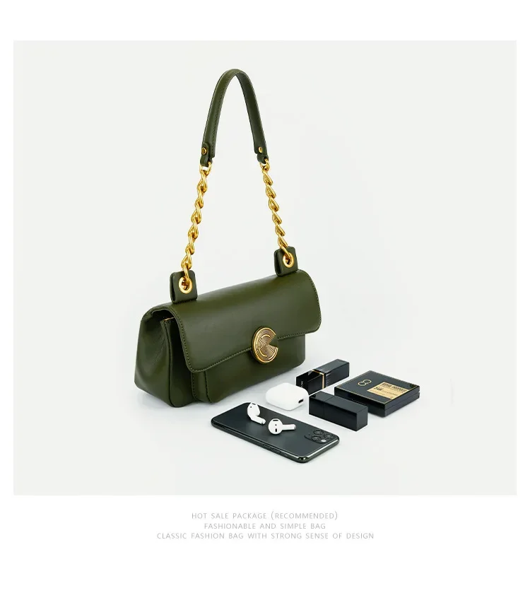 Exquisite Women's Shoulder Bag With Chain Handle Casual Handbag_voghion.com