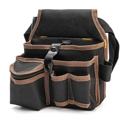 8 Pockets Tool Pouch Bag, Utility Zipper Pouch with Adjustable Waist Belt for Electrician, Carpenter, Construction, Contractor