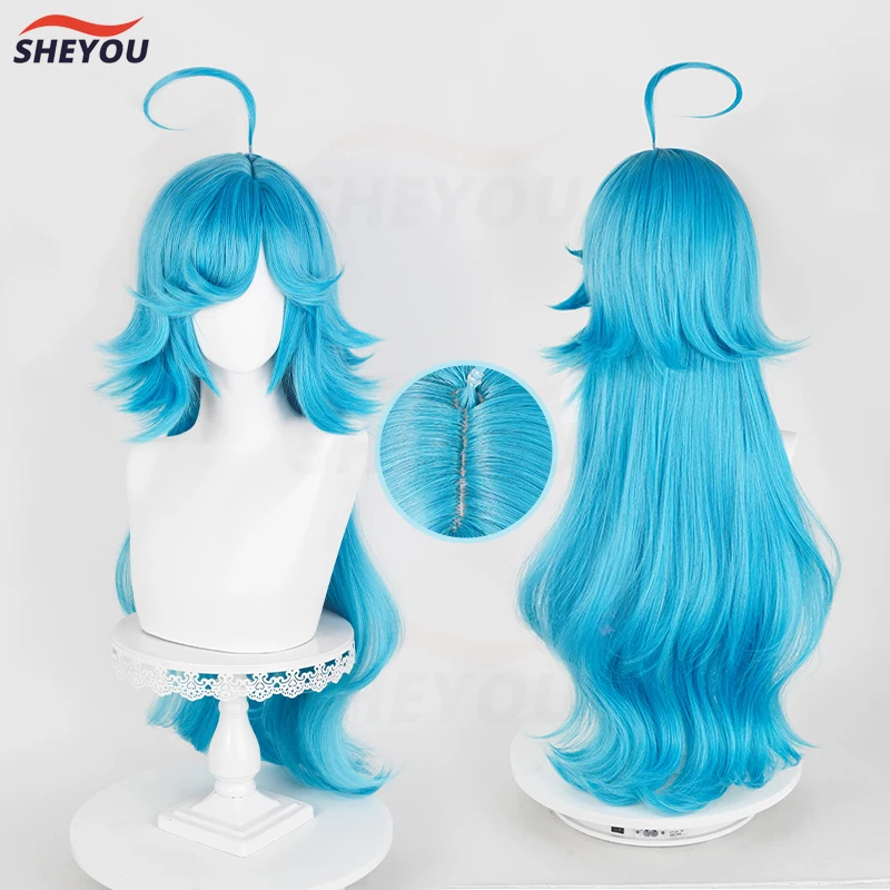 

Honor of Kings Dolia Cosplay Wig Long Blue New Heroine Mermaid Doria Heat Resistant Synthetic Hair Party Wigs + Wig Cap