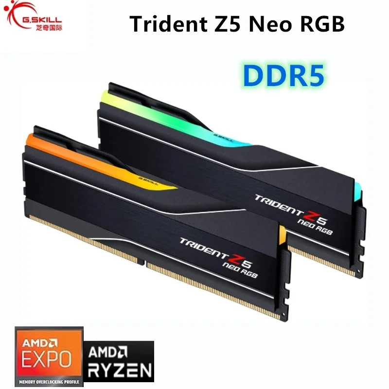 メモリー Trident Z5 Neo RGB DDR5 16GB (2x8GB) G.SKILL Trident Z5 Neo RGB Series (AMD Expo) DDR5 RAM 32GB