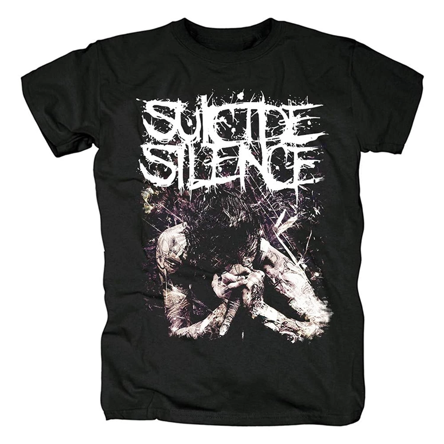 

Men'S Tshirt Short Sleeve Shirt Suicide Silence Rock Tee Women Hiphop Shirts(10)