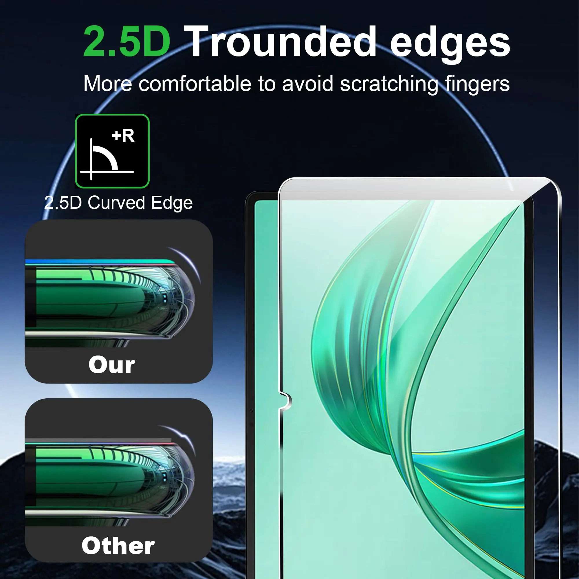 Premium Screen Protector film for Honor Pad X8a 2024 11 Inch 9H Hardness Anti-fall Anti-fingerprint Full HD Tempered Glass Film 3