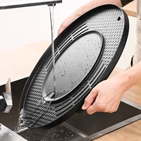 Marmite électrique ronde noire de 2200 W avec grill, 52*18,5 cm, marmite électrique, grill électrique pour cuire des steaks, des fruits de mer, des viandes 4
