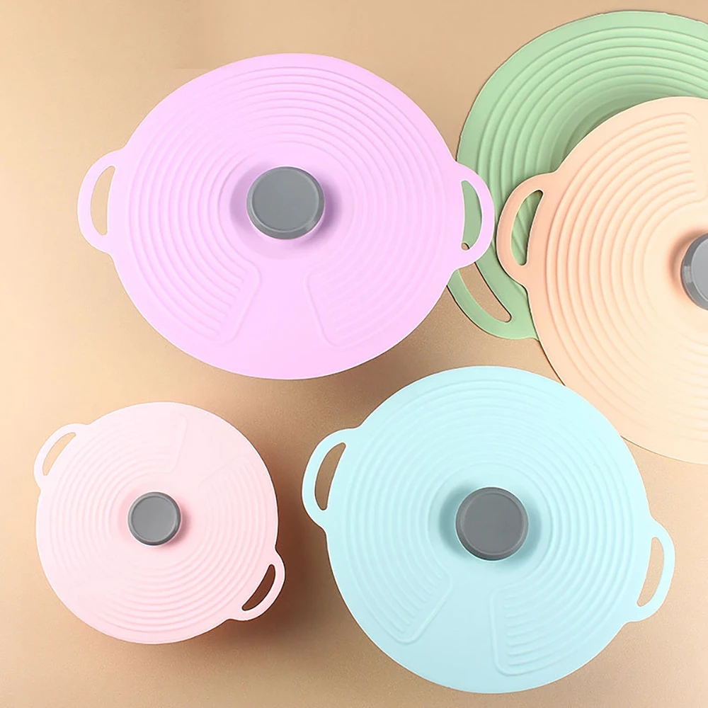 Silicone Covers Silicone Pot Lid 1PC Silicone Preservation Cover Anti Overflow Pot Cover High-temperature Resistant and Washable Kitchen Tools