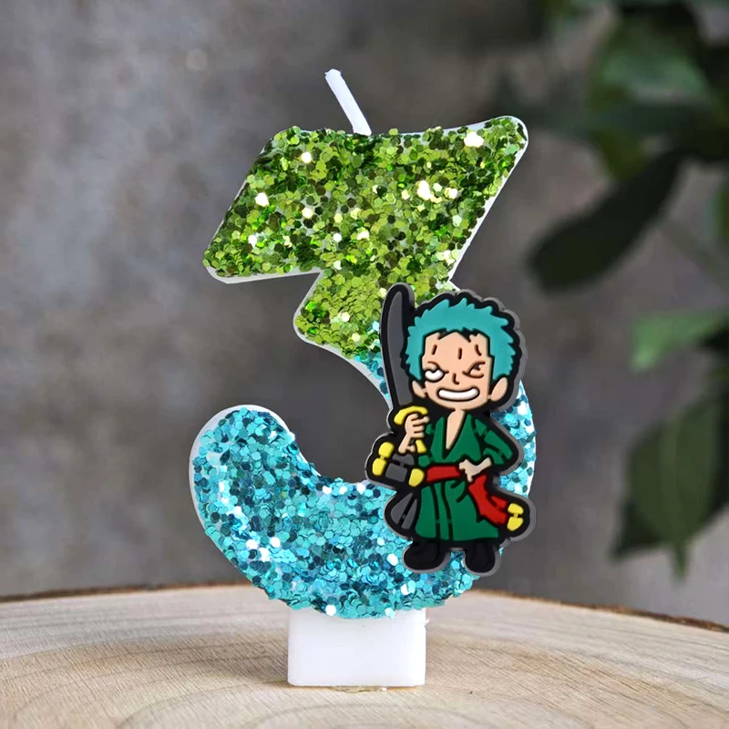 Niedliche One Piece Themen-Luffy-Kerze Nummer 0-9 Geburtstagstortenkerzen Dekorationen Geburtstagsparty Tortendekoration Babyparty Geschenk – Detail 15