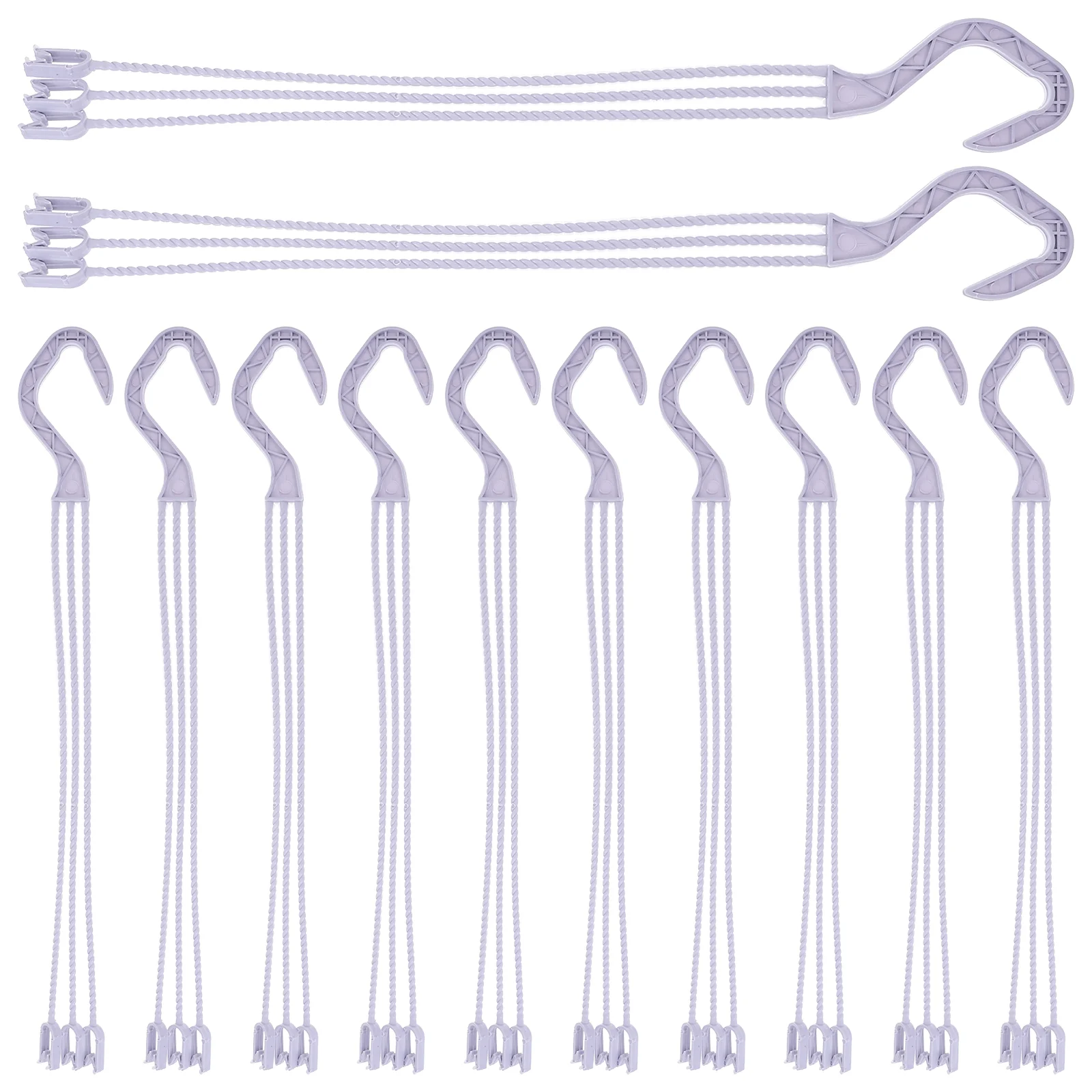 

50 Pcs Outdoor Hook Plant Hanging Basket Plastic Raw Material Green Planter Flowerpot Hangers Stand Hooks