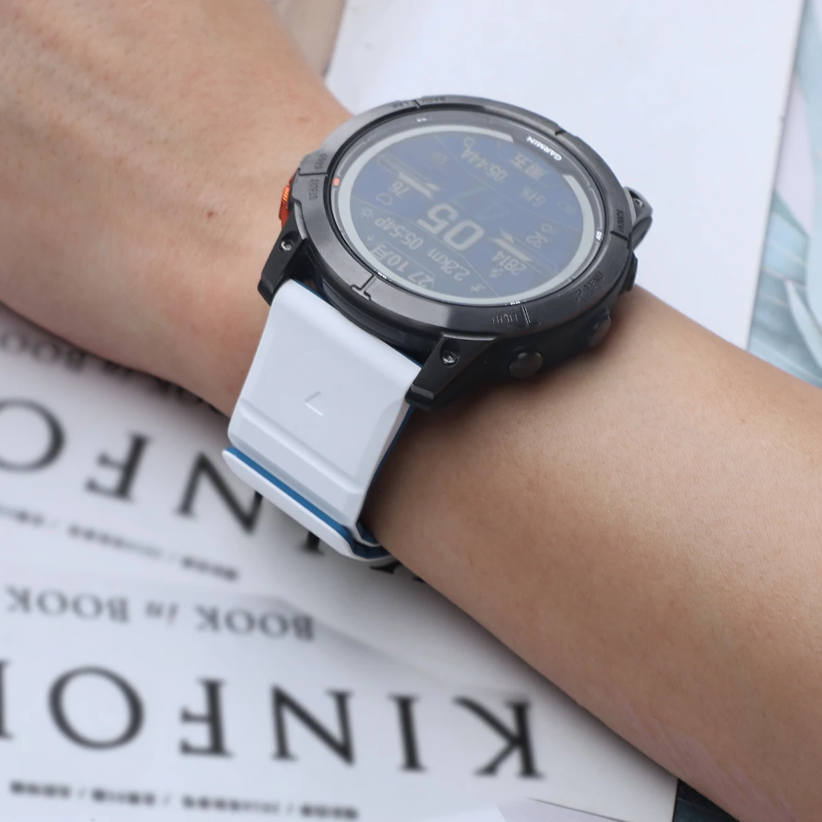 Silicone Magnetic Loop Wrist Strap for Smartwatches (26/22mm)