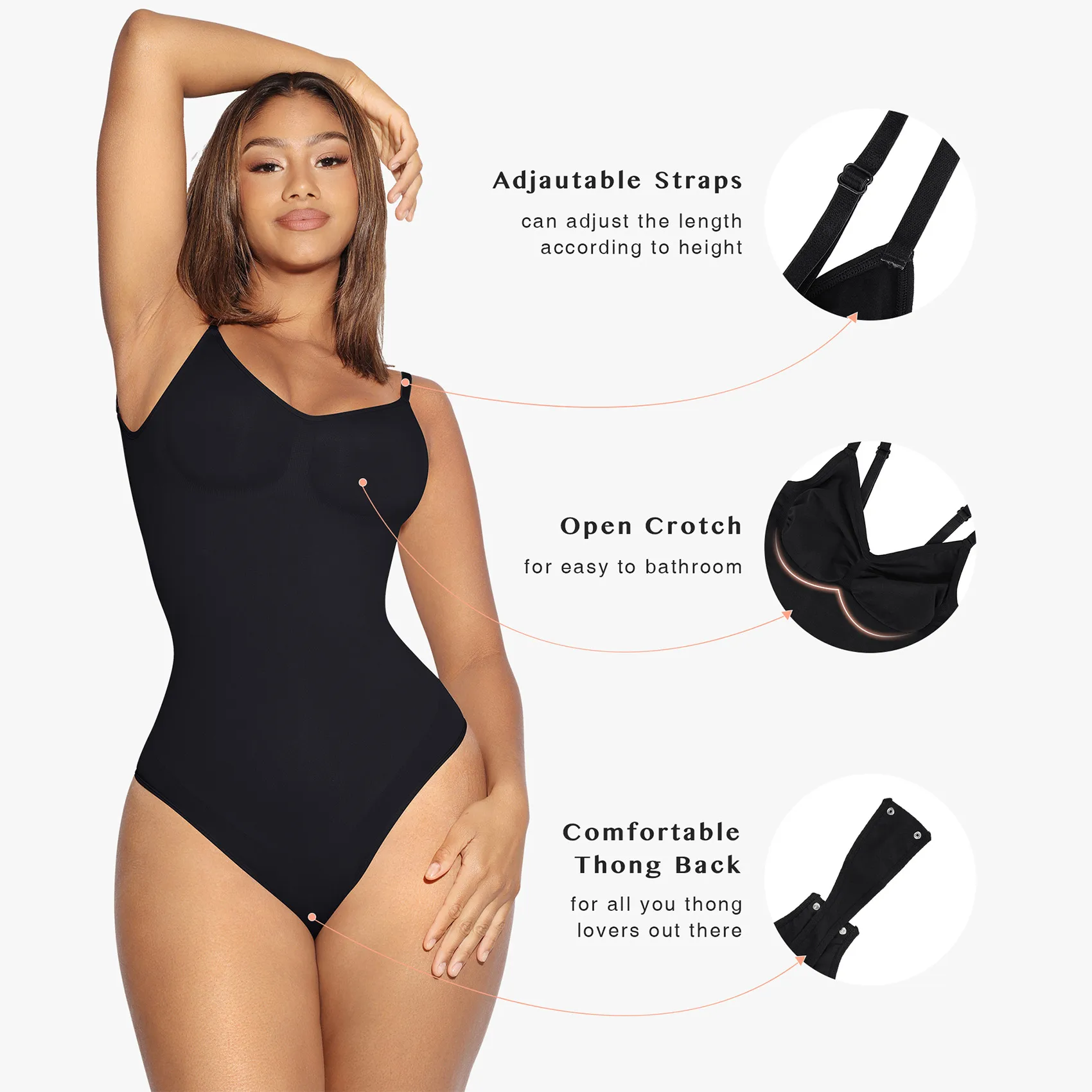 Waist trainer women body shaper sexy bodysuit Thong Low Back Seamless Bodysuit for Women Tummy Control