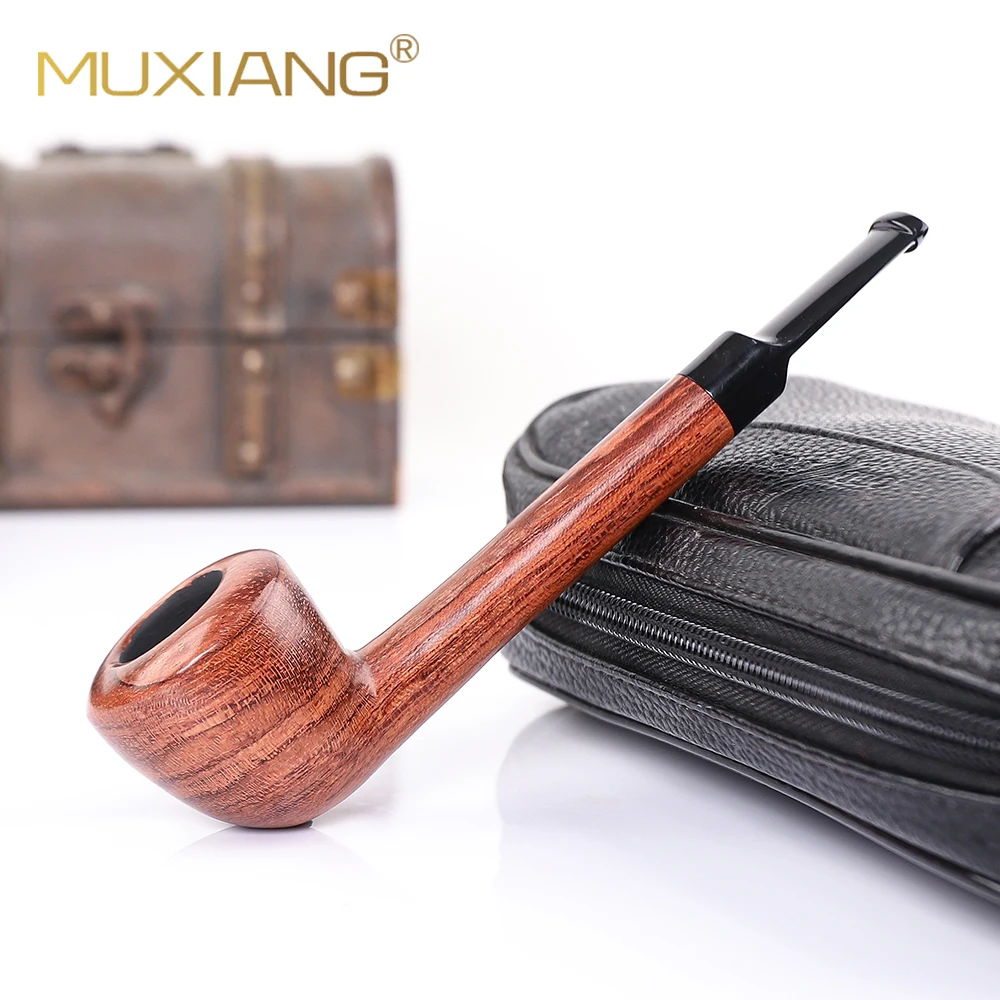 

Handmade Rosewood tobacco pipe, international mahogany pipe, 9mm filter, Liverpool long handle