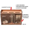 Save Money Box 3 Compartments Wooden Coin Bank With Removable Lid Portable Saver Money Storage Organizer Adults Children Coin 4