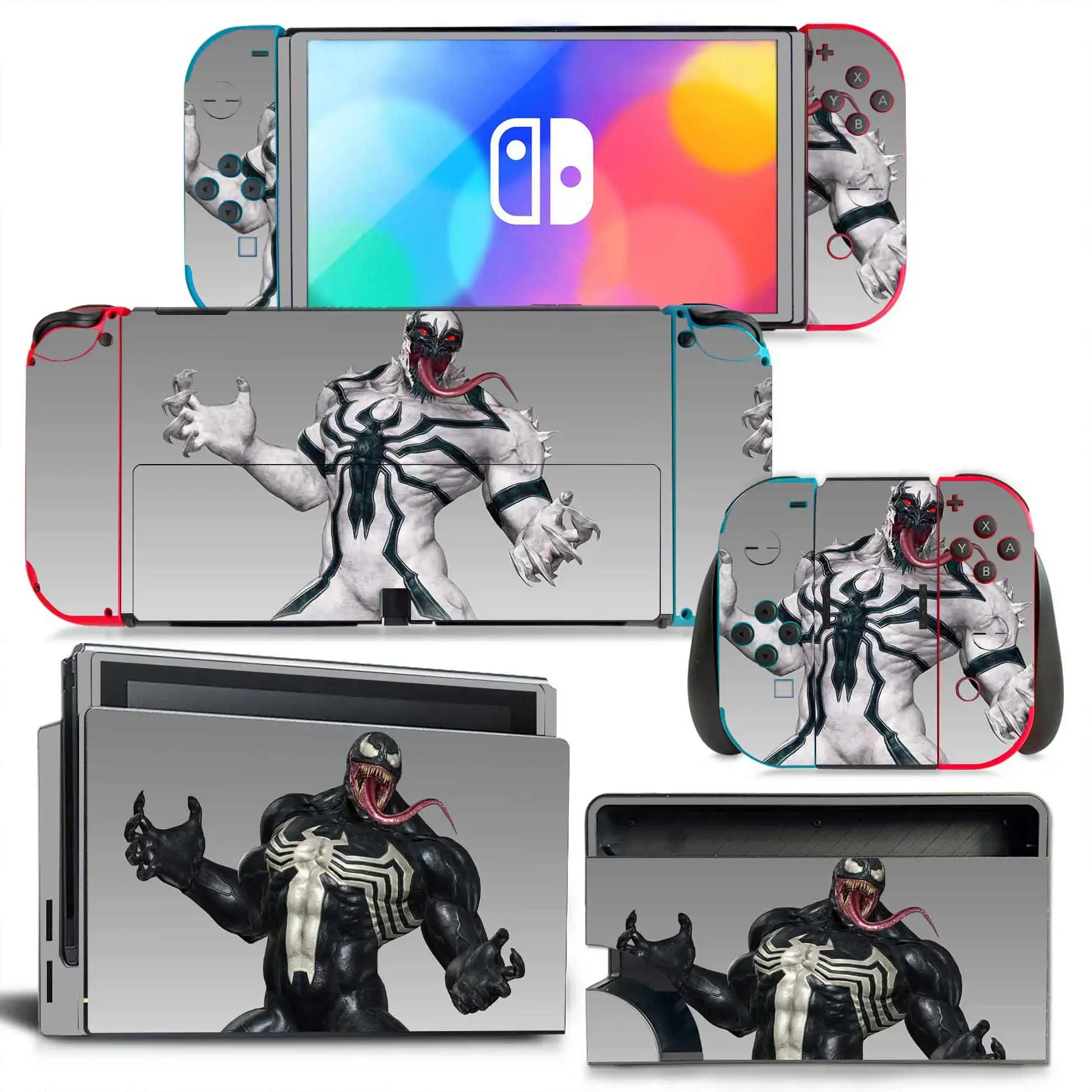 Marvel Venom Skin Stickers for Nintendo Switch OLED NS Non