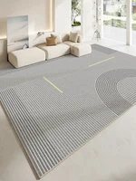 Gray Line Living Room Carpet Artistic Creative Bedroom Carpets Modern Home Decorative Rug Bedroom Non-slip Bedside Rugs Alfombra 2