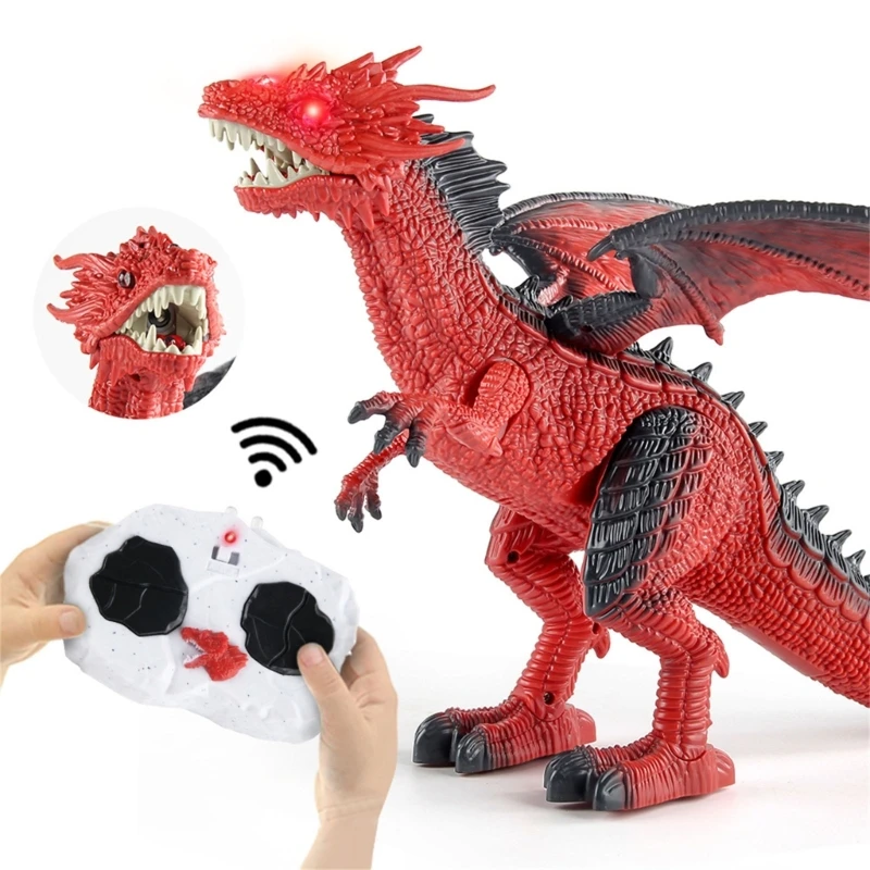 Kids Smoke Dinosaur Toy Early Education Remote Control Toy 5