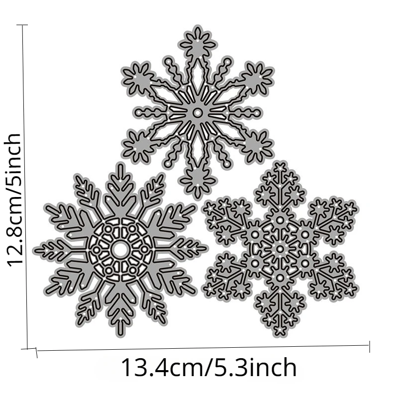 HNsdsvcd Matrices De Découpe En Métal En Forme De Flocons De Neige De Noël - Pochoir De Gaufrage En Acier Au Carbone - Pochoir Pour Scrapbooking