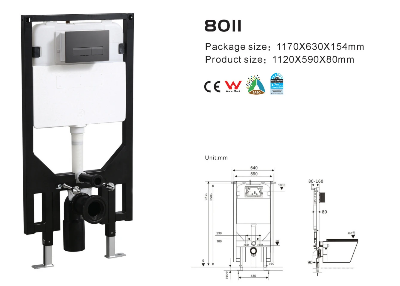 Bathroom Suspended Toilet Hidden Water tank Sanitary Ware Wall Hung Wc Toilets Concealed Cistern Set in Wall