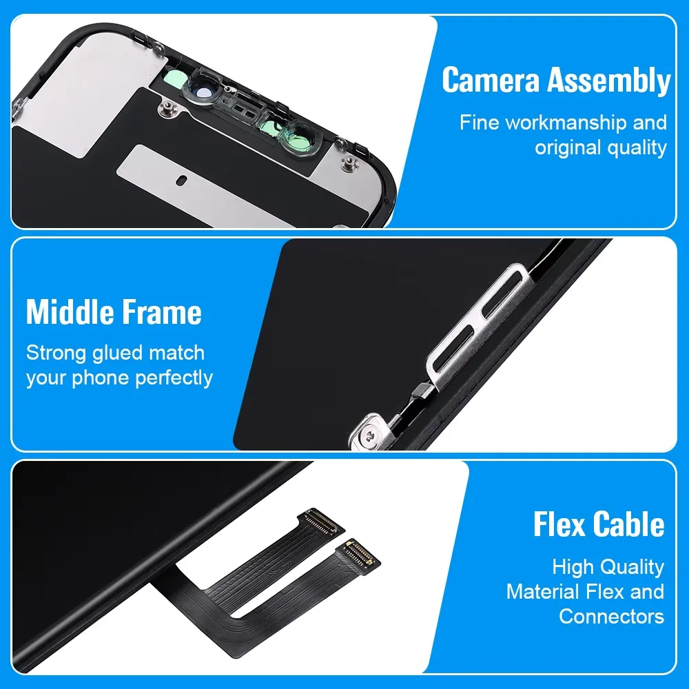 Super Oled&Incell Display Para iPhone X Xs Xr Xsmax 11 12 13 Pro Max