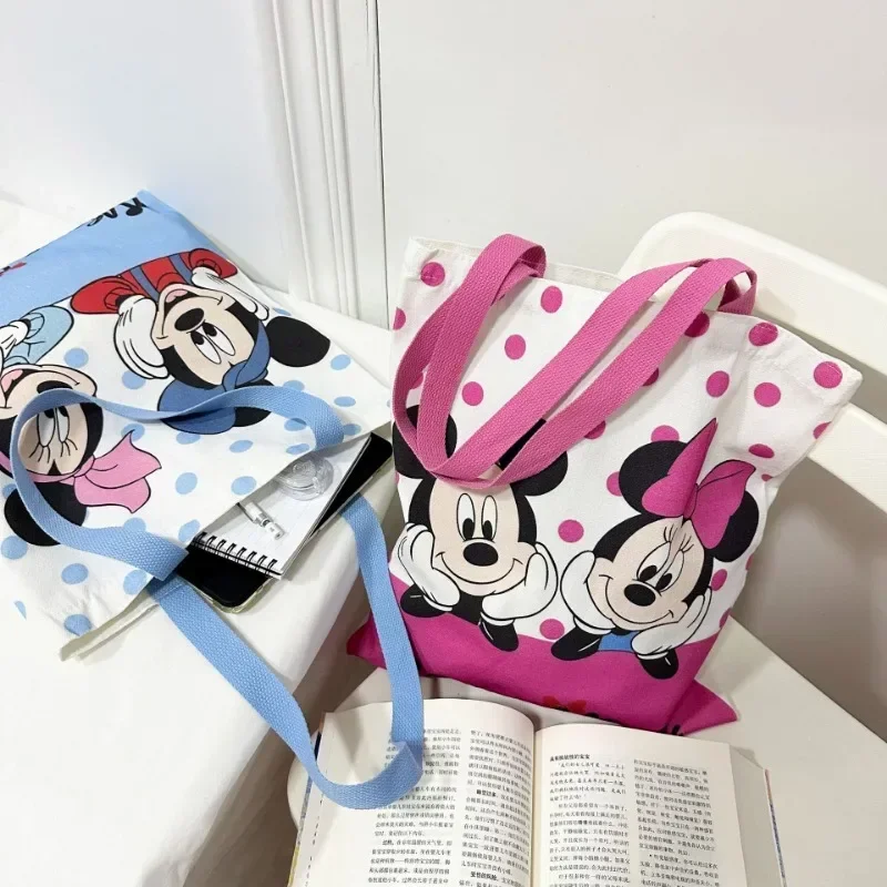 Shoulder Bag Canvas Bag Disney Mickey Canvas Bag Women's Shoulder Bag Commuting Tote Large Capacity Tote Mummy Bag