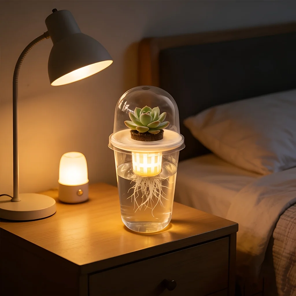 Transparent Cylindrical Plastic Hydroponic Pot