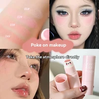 Soft Fog Blush Stick - Energetic Bouncy Korean Style Brightening Dual-use For Lips And Cheeks Natural Color Vitality Girl 1