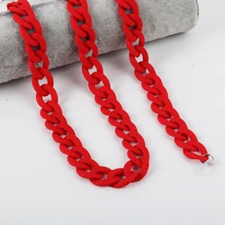 Unisex Fashion Matte Acrylic Eyewear Chain Lanyard (Matte red)