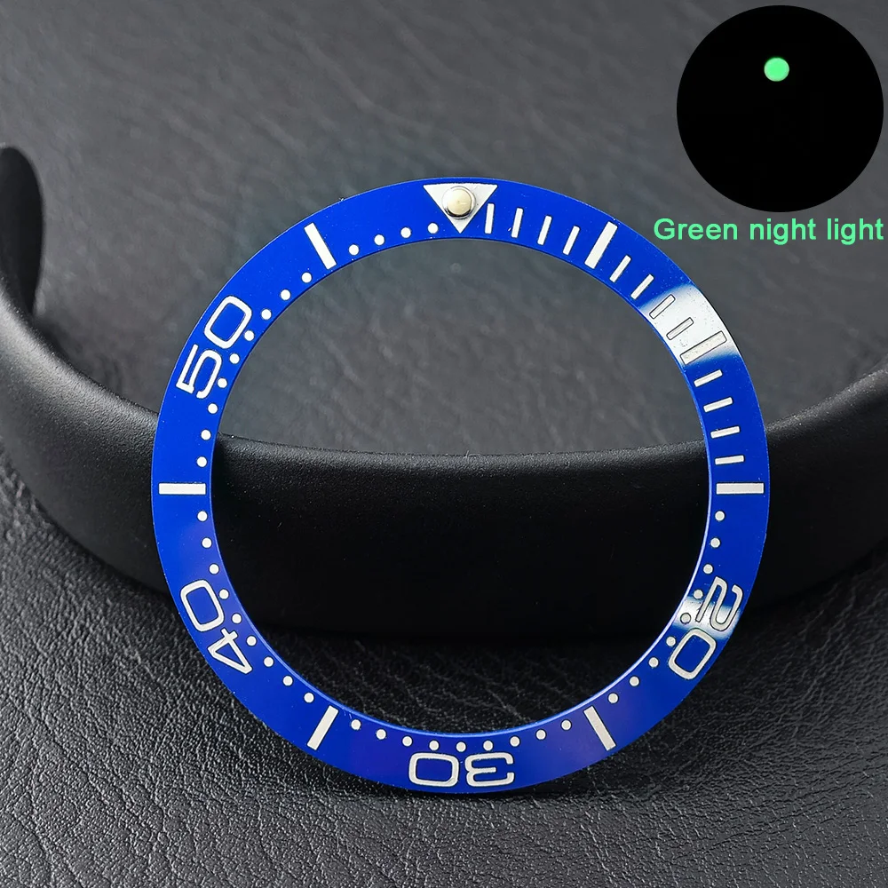 Men's Watch Replacement Bezel Insert with Tilted Ceramic and Carbon Fiber Texture