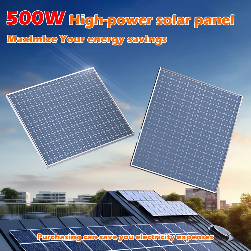 1000W500W Solar Panel Kit Complete 12V Polycrystalline Power Portable Outdoor Rechargeable Solar Cell Solar Generator for Home