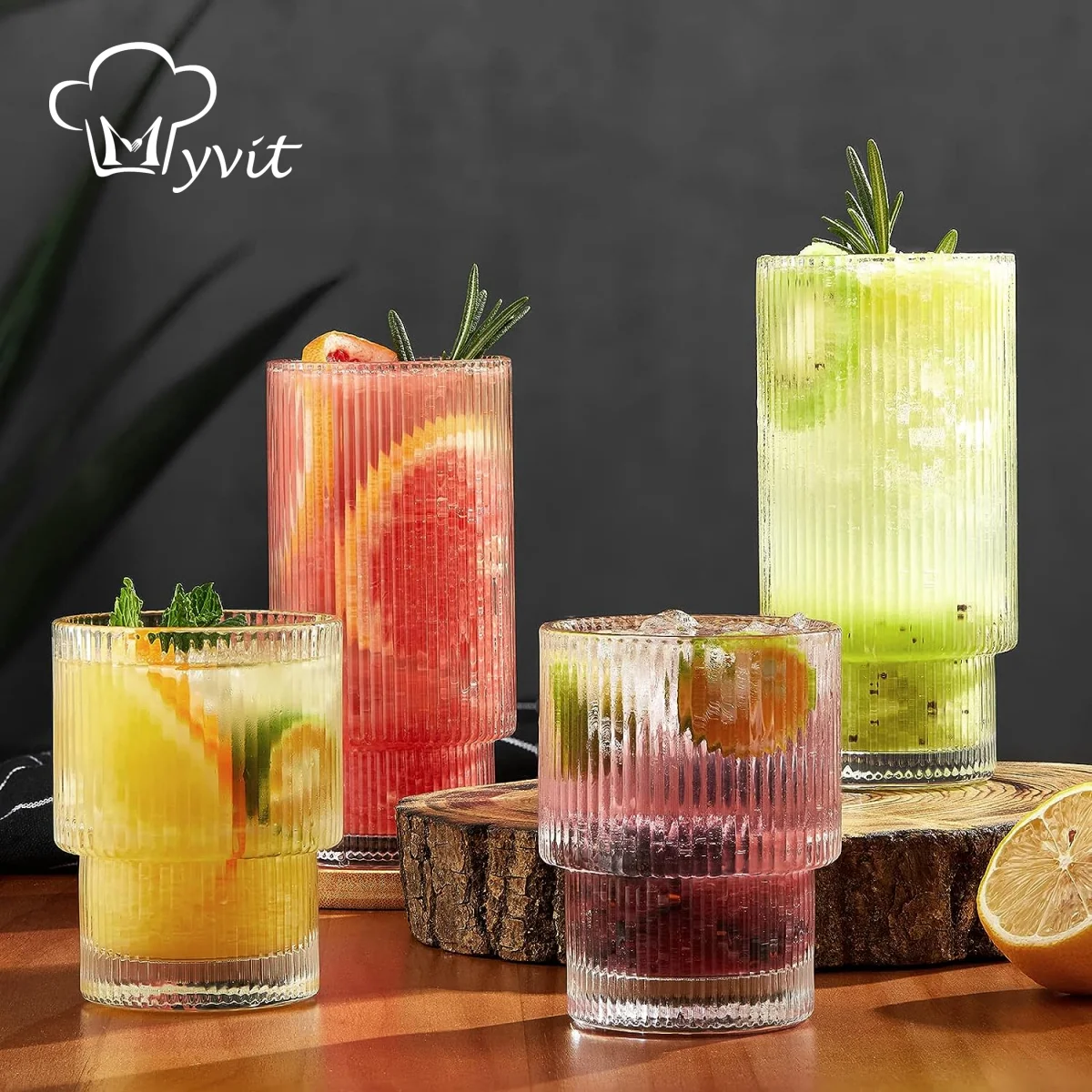 Myvit Bicchieri Da Bere Bicchieri Di Vetro Pieghevoli Per Acqua Whisky Birra Bicchieri Da Cocktail Tazza Di Caffè Ghiacciato Appartamento Must Haves E