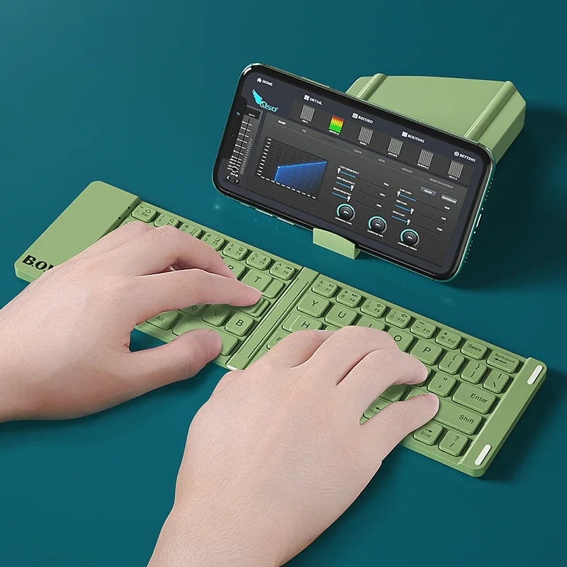 BOW Student Portable Wireless Folding Bluetooth Keyboard Keyboard Portable Silent Office Home Efficient Source Factory