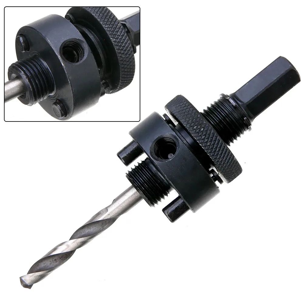 

120mm Hex Shank Hole Saw Mandrel With Drill Bit For 32mm-210mm Hole Saw Hole Saw Arbor Woodworking Drill Tools