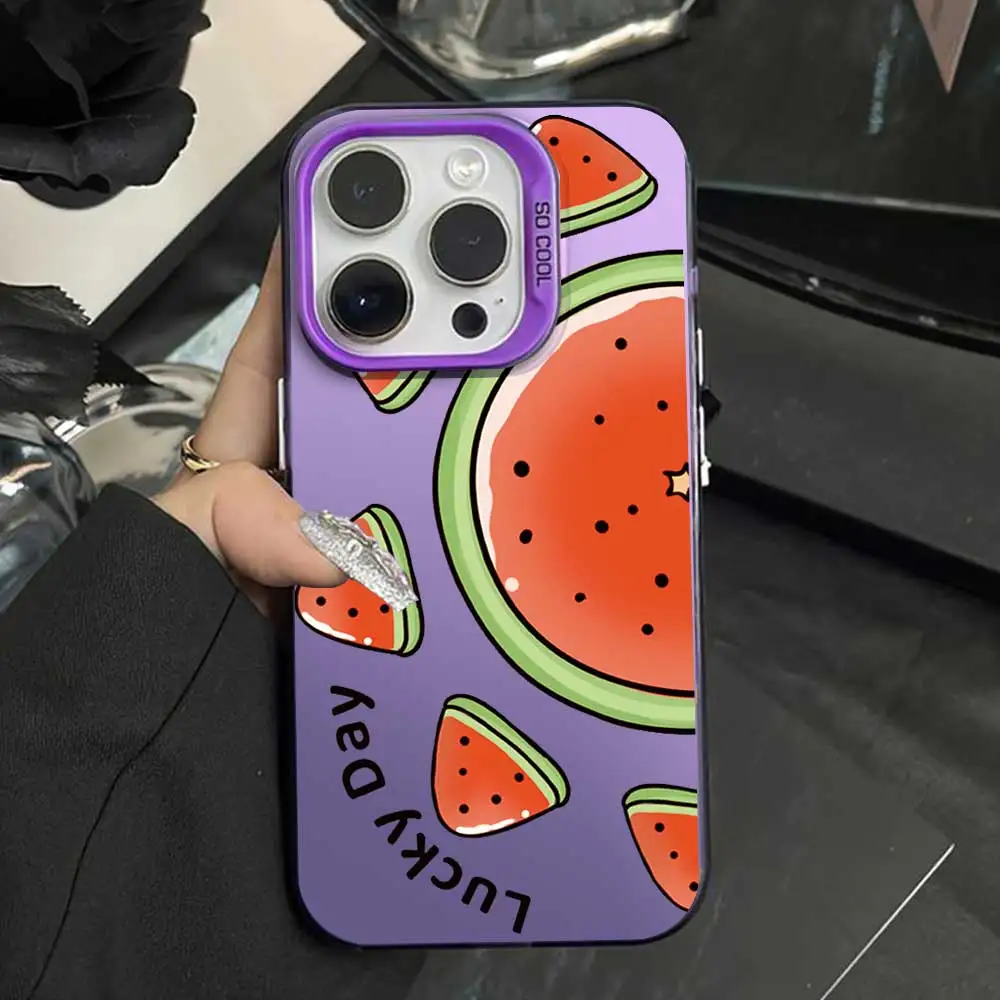 Sweet Fruit Silver IMD Matte Phone Case Cover
