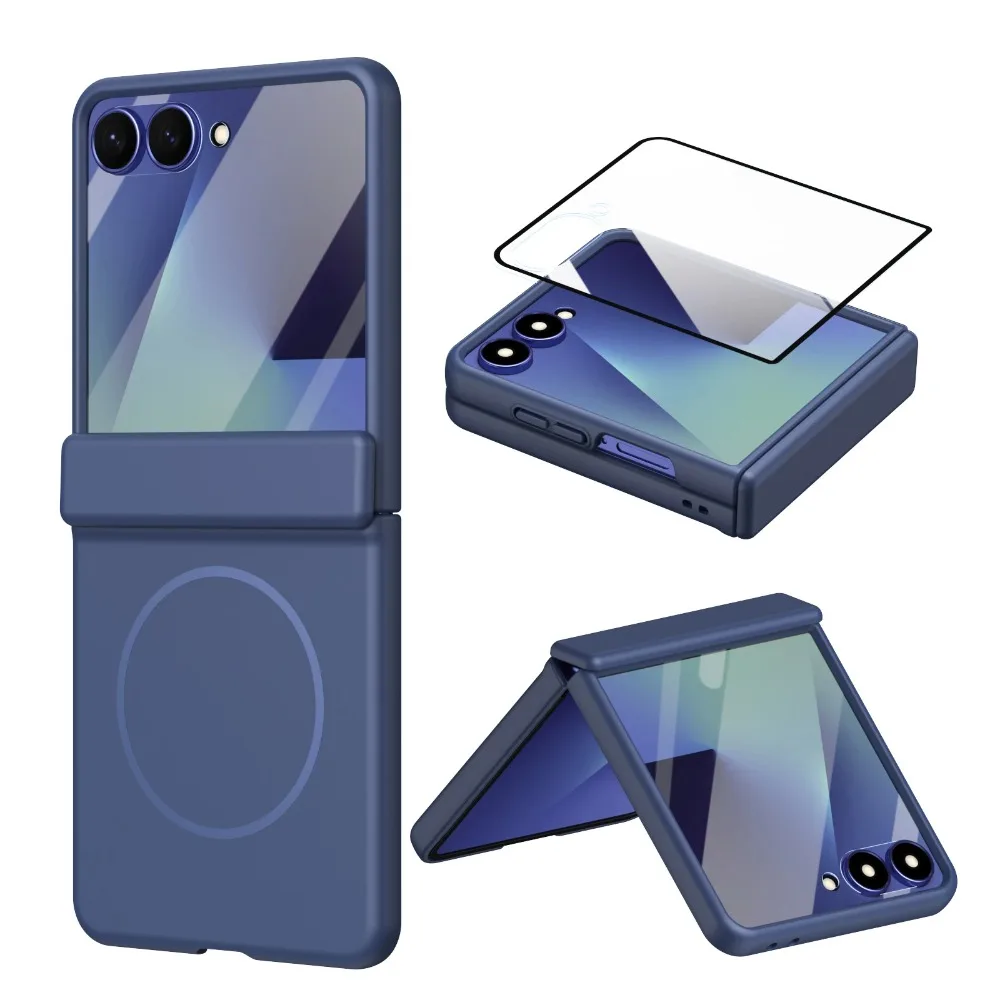 Magnetic Hinge Protection Phone Case with Front Screen Protector Cover