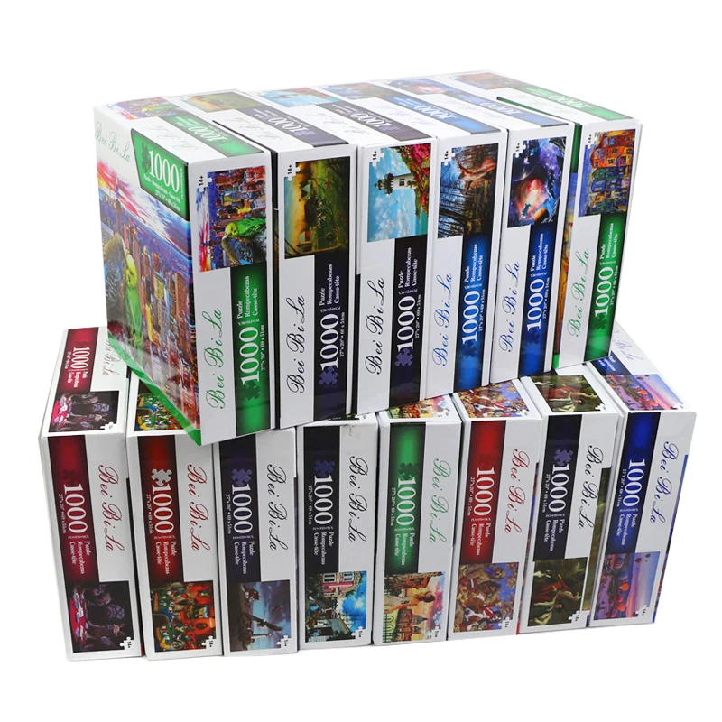 Paper Puzzle 1000 Pieces For Kid Adult Landscape Animal Oil Painting Toy Puzzle Family Game Home Handmade Diy p397