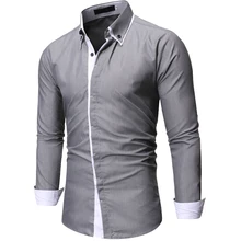 Camisas ocasionais do negócio do sólido das camisas do vestido do botão para baixo dos homens