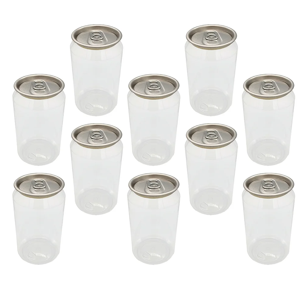 

Disposable Ring-Pull Can Beverage Bottles PET Water Bottles Milk Tea Bottles Drinking Packaging Bottles Clear Milk Tea Cup