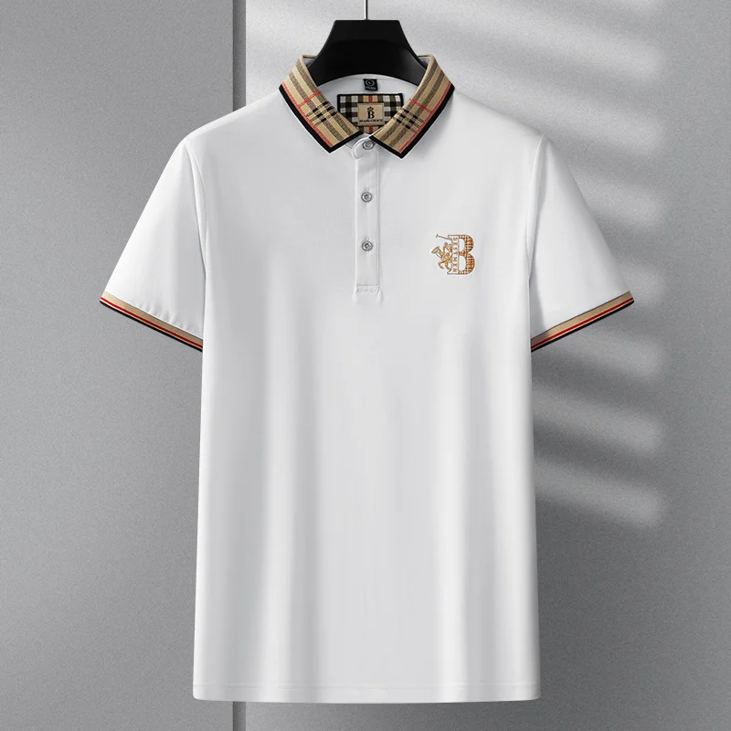 Modisches Luxusmarken-Poloshirt für Herren, kurzärmelig, luxuriös, neu, mit Reitmotiv bestickt, lässig, bequem, atmungsaktiv, Sommer-T-Shirt – Detail 27