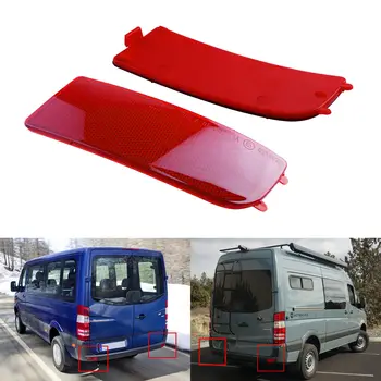 2 Copertura rossa del gruppo fanale posteriore del riflettore del paraurti posteriore per Mercedes Sprinter W906