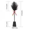 36cm Genuine Ostrich Feather Horse Whip,PU Leather Paddle,Cosplay Performance Props 3