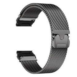 Magnetic Stainless Steel Quick Fit Bracelet Band Strap - Garmin Feinx 7 7Pro (Grey B)