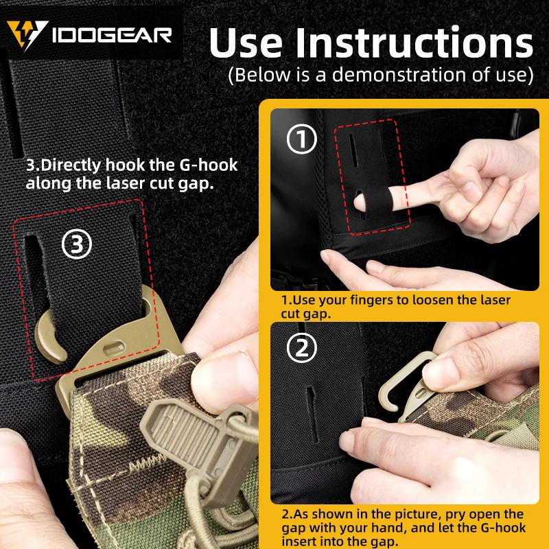 IDOGEAR Pochette tactique pour fusil 5,56 mm et double
