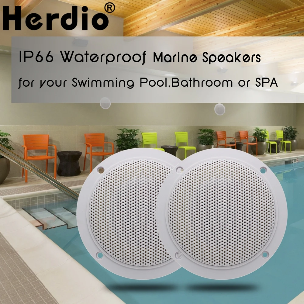 Altoparlanti Marini Herdio 6,5 Pollici - Coppia Da 120W Impermeabili Per Barche, Moto D'Acqua, ATV - Foto 14