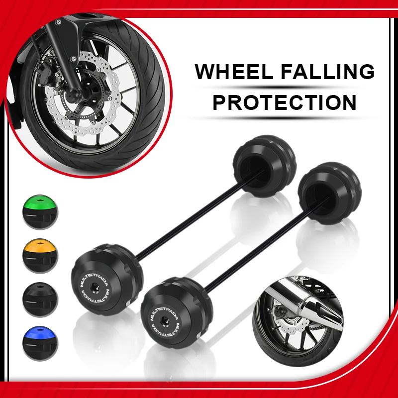 

For DUCATI Multistrada 1100/S 1200/S 1260/S 1200/1260 Enduro Motorcycle CNC Front Wheel Axle Fork Crash Slider Protector Pad